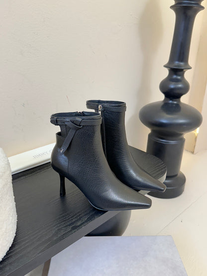 Jimmy Choo Square-Toe Lace-Up Ankle Boots