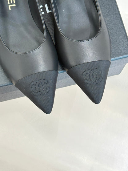 Chanel 25K Pointed Toe Mary Jane Flats