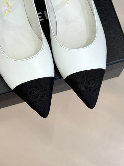 Chanel 25K Pointed Toe Mary Jane Flats