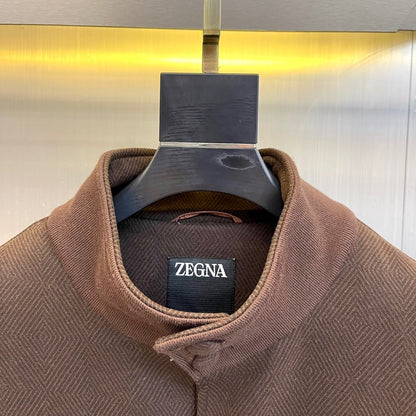 Zegna Stand Collar Minimalist Jacket – 25SS