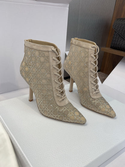 Dior CD-Capture Crystal High-Heel Ankle Boots – 2025 Spring/Summer Runway