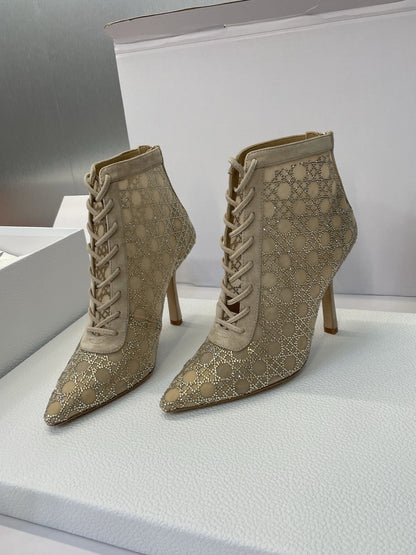 Dior CD-Capture Crystal High-Heel Ankle Boots – 2025 Spring/Summer Runway