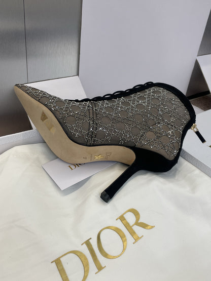 Dior CD-Capture Crystal High-Heel Ankle Boots – 2025 Spring/Summer Runway