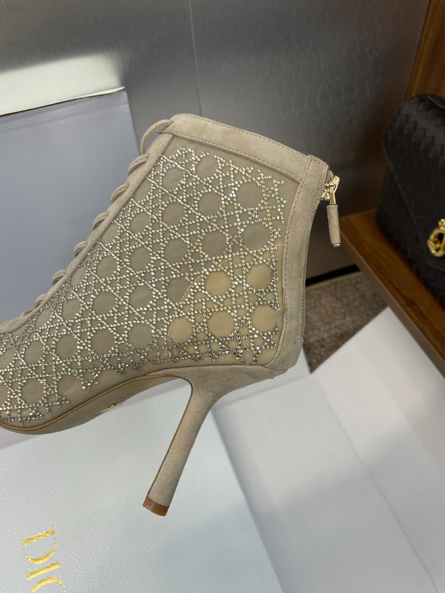 Dior CD-Capture Crystal High-Heel Ankle Boots – 2025 Spring/Summer Runway