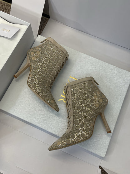 Dior CD-Capture Crystal High-Heel Ankle Boots – 2025 Spring/Summer Runway