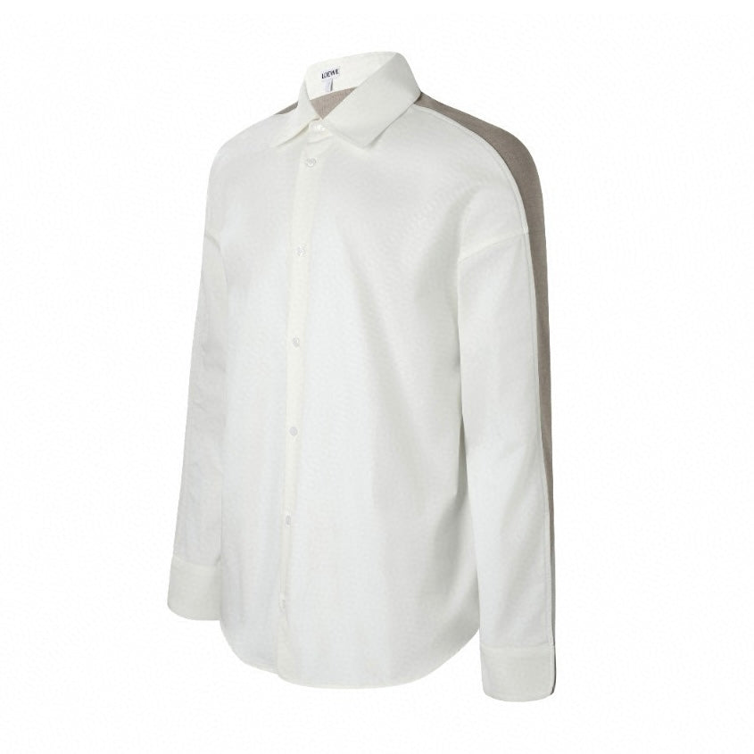 Loewe Knit Patchwork Long-Sleeve Shirt
