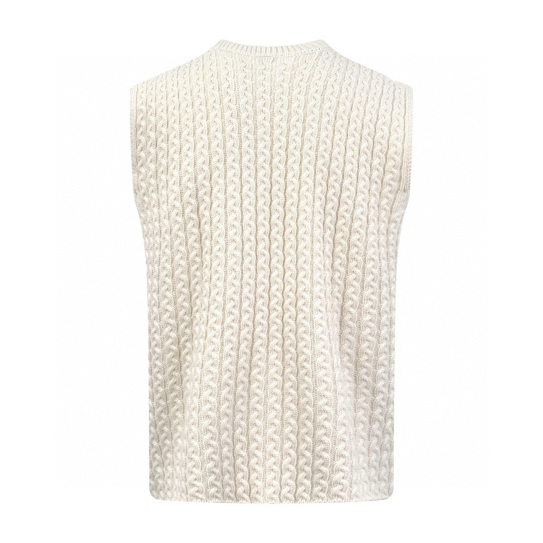 Loewe Anagram Braided Knit Sweater Vest