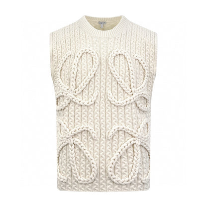 Loewe Anagram Braided Knit Sweater Vest