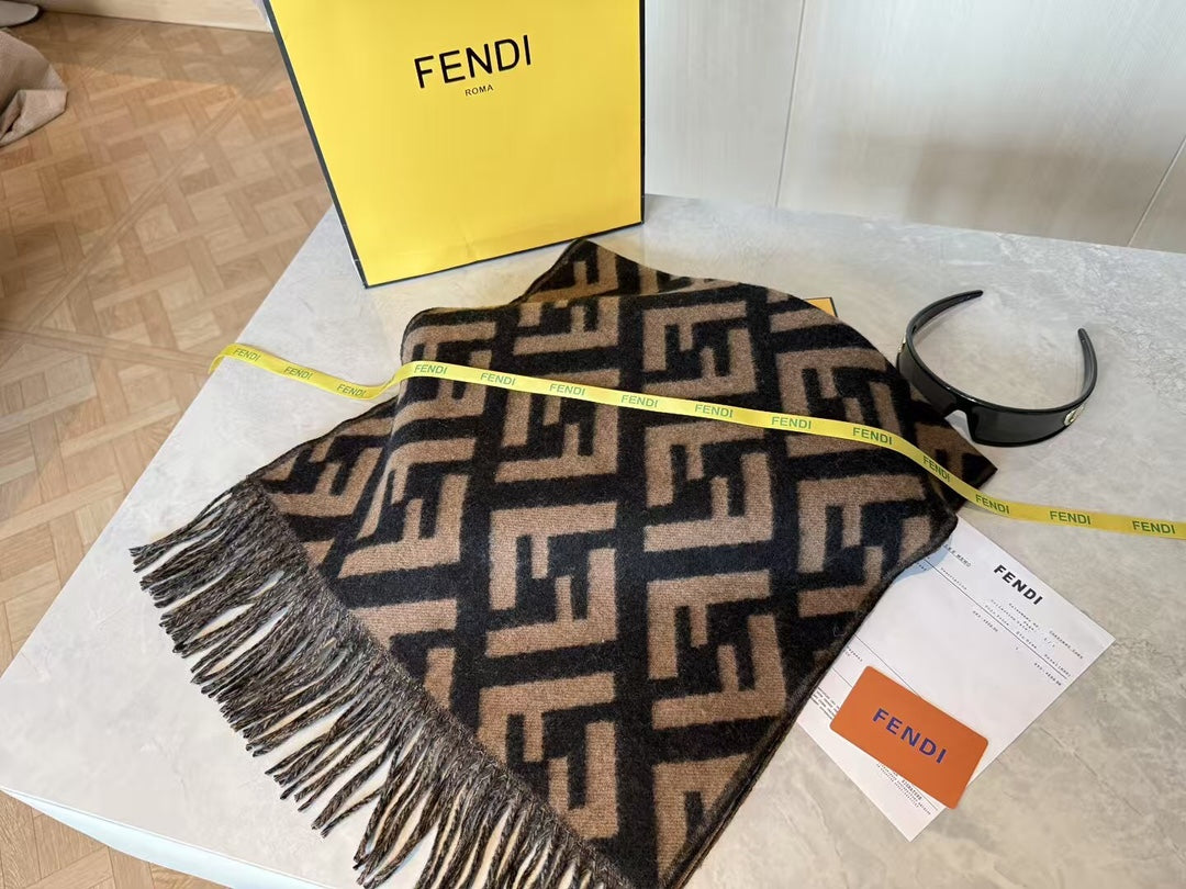 Fendi FF Monogram Cashmere Scarf