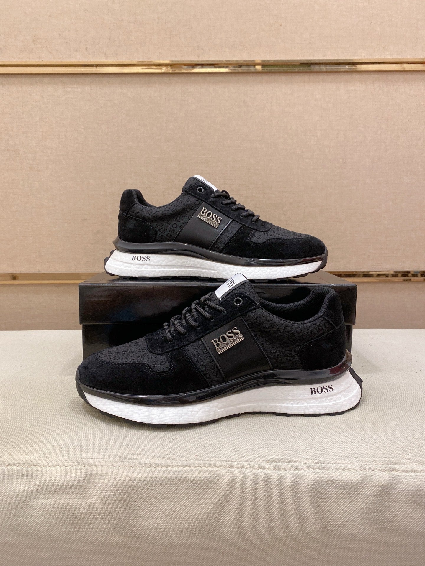 Boss Italian Leather Casual Sneakers