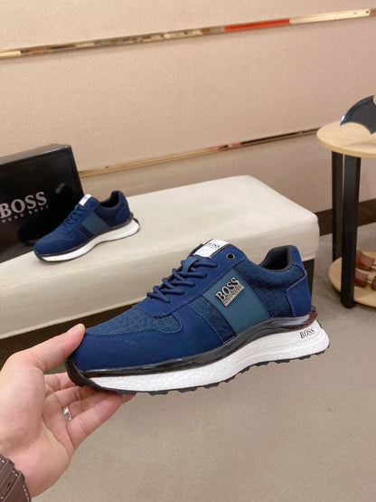 Boss Italian Leather Casual Sneakers