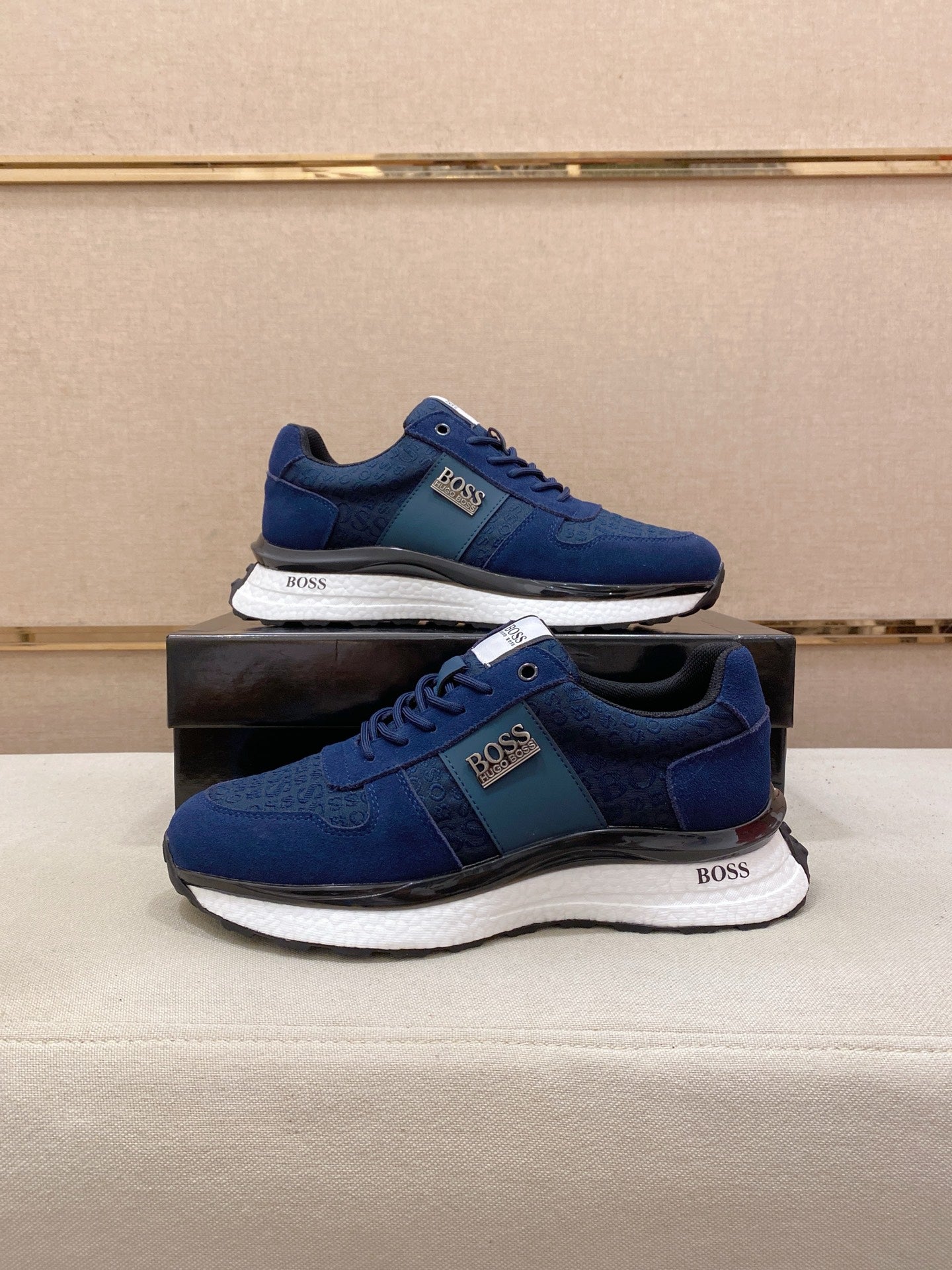 Boss Italian Leather Casual Sneakers