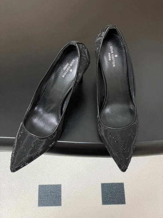 Louis Vuitton Gala Mesh Rhinestone High Heels – 25SS