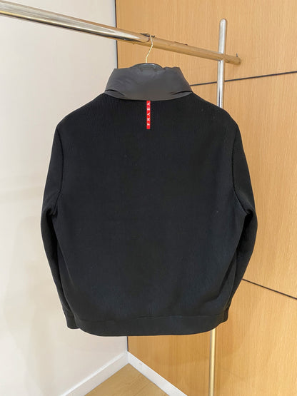 Prada Spliced Knit Down Jacket – FW2024