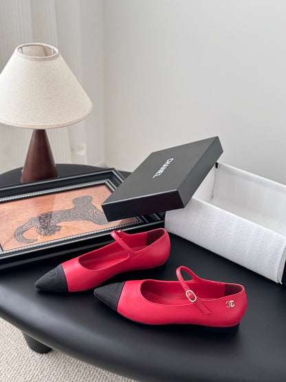 Chanel 25B Mary Jane Flats