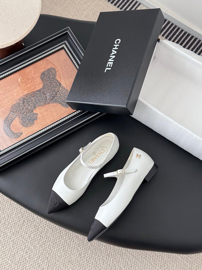 Chanel 25B Mary Jane Flats