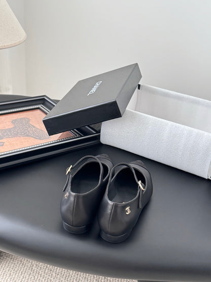 Chanel 25B Mary Jane Flats