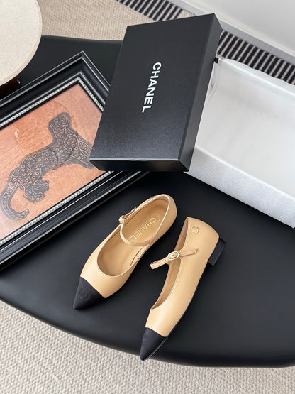Chanel 25B Mary Jane Flats