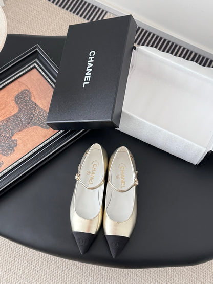 Chanel 25B Mary Jane Flats