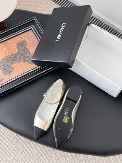 Chanel 25B Mary Jane Flats
