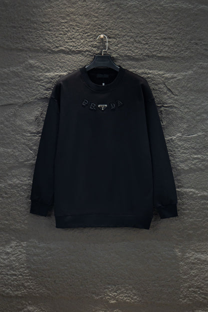 Prada Oversize Heavyweight Embroidered Sweatshirt