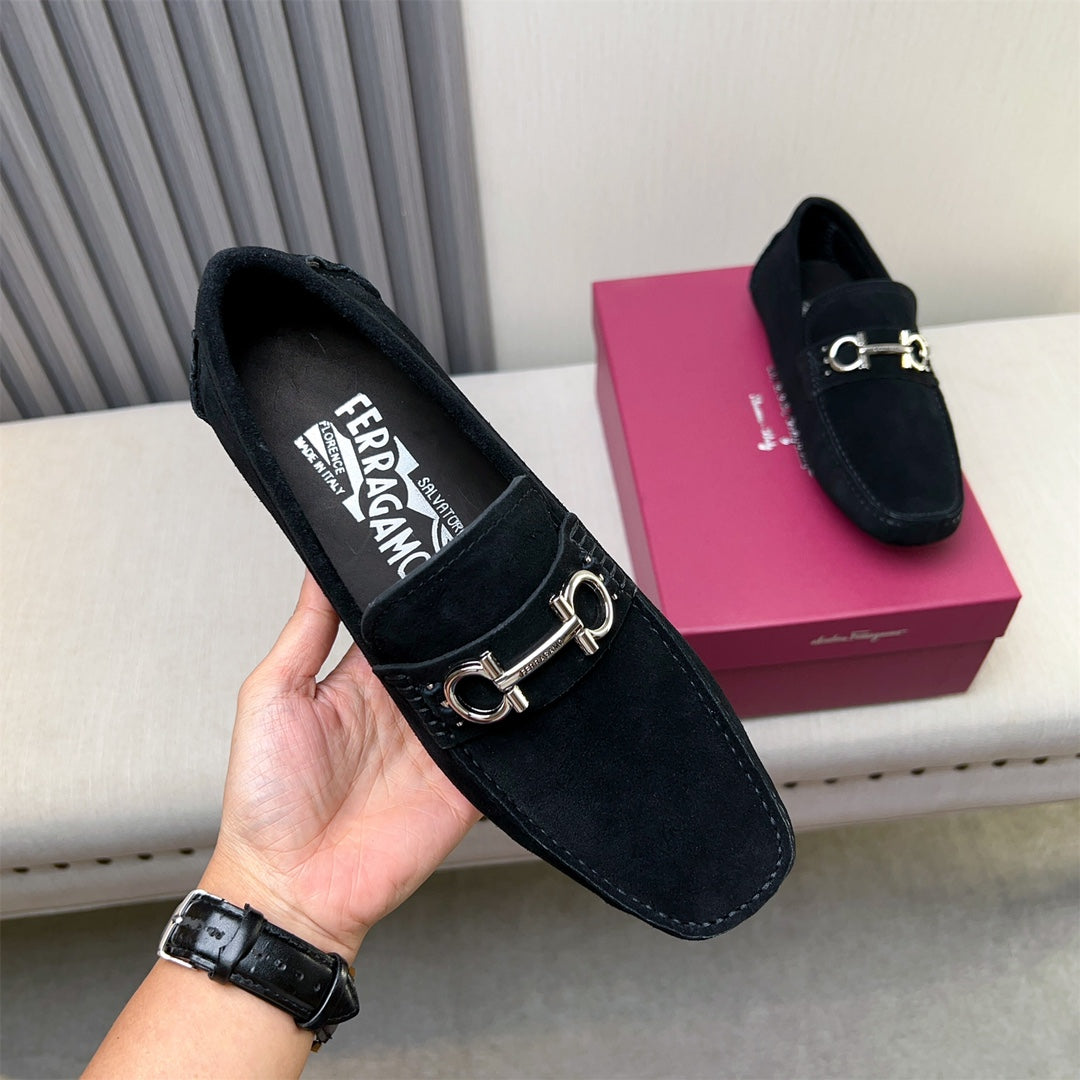 Ferragamo Imported Cowhide Loafers