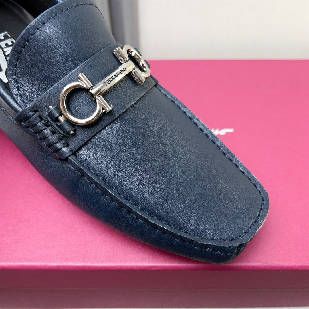 Ferragamo Imported Cowhide Loafers
