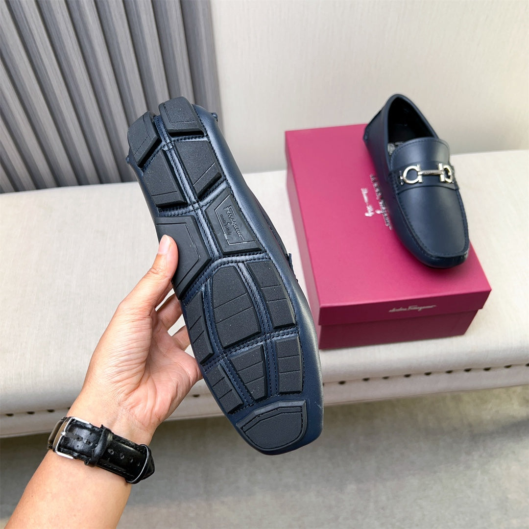 Ferragamo Imported Cowhide Loafers