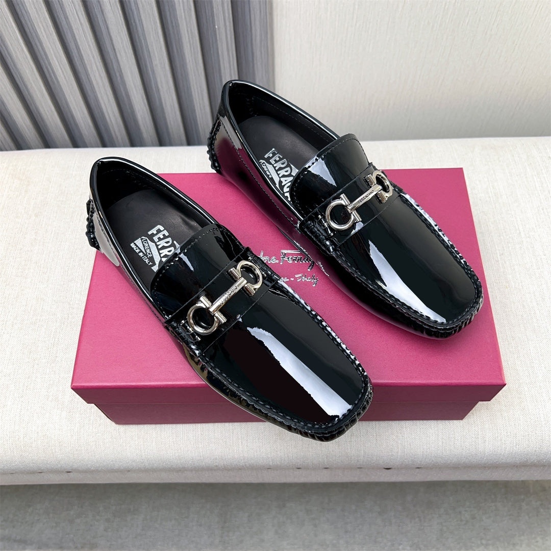 Ferragamo Imported Cowhide Loafers