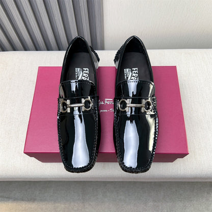 Ferragamo Imported Cowhide Loafers