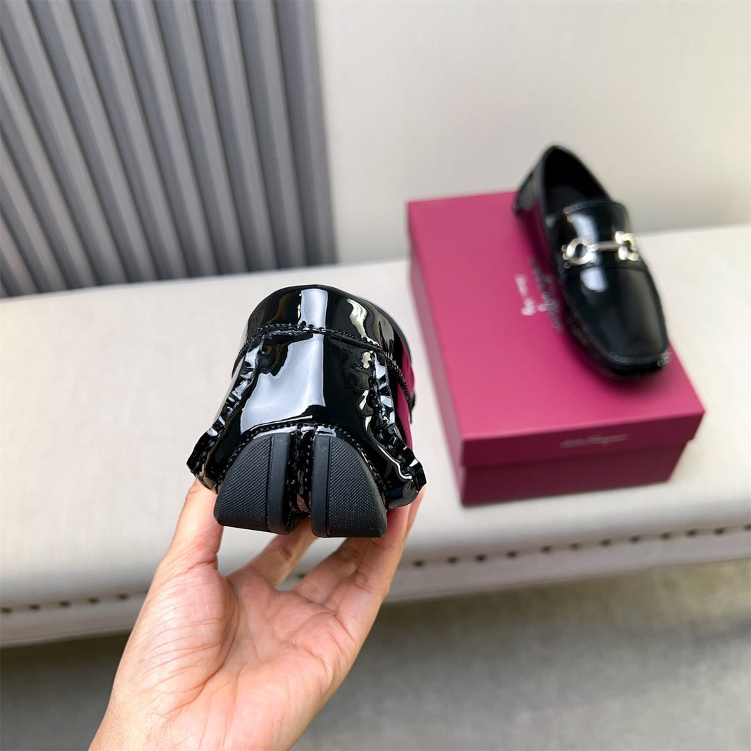 Ferragamo Imported Cowhide Loafers