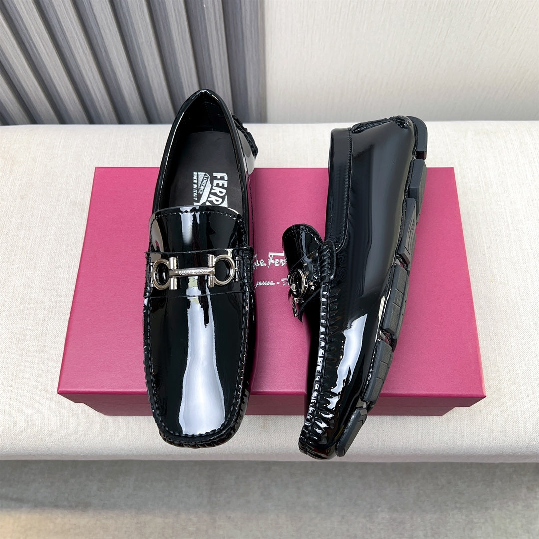 Ferragamo Imported Cowhide Loafers