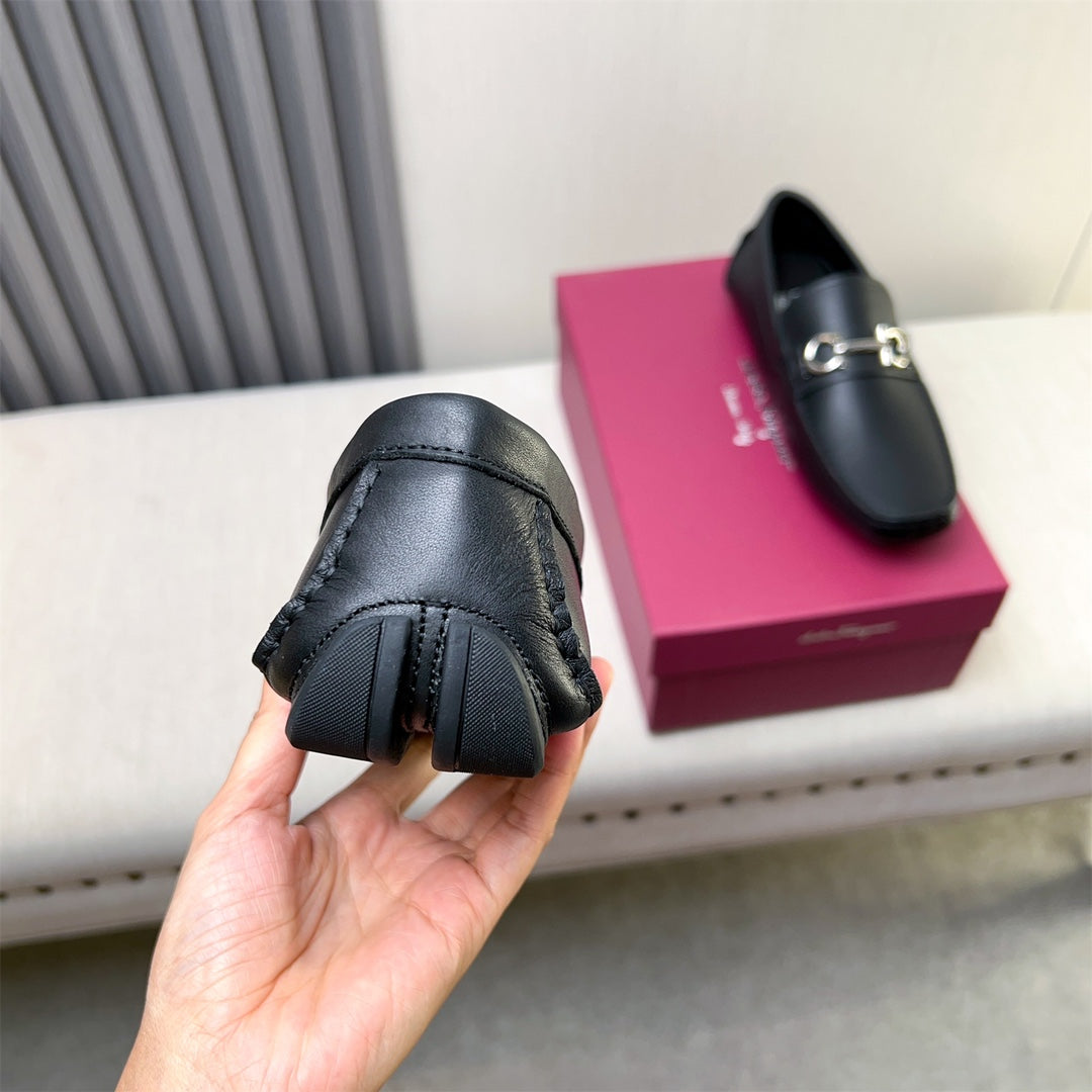 Ferragamo Imported Cowhide Loafers