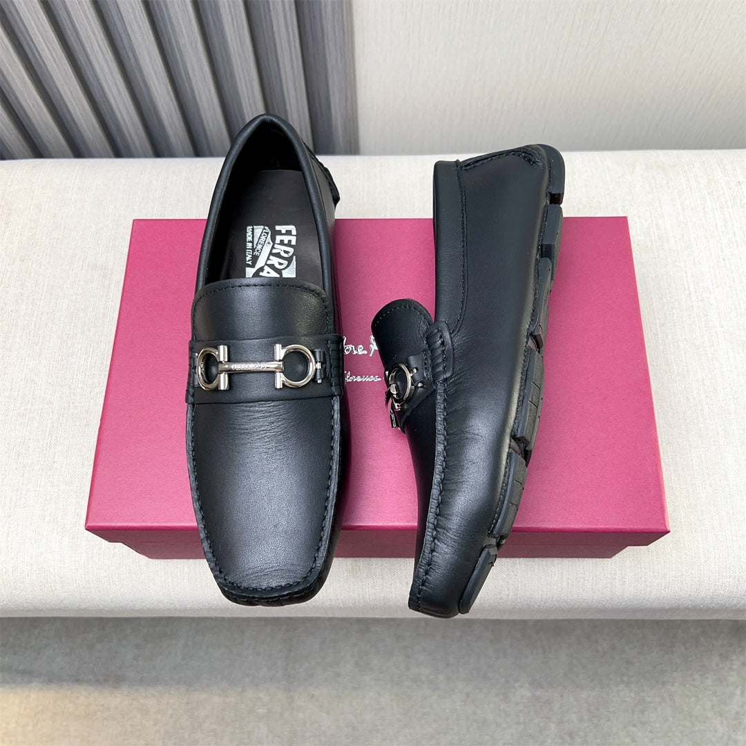Ferragamo Imported Cowhide Loafers