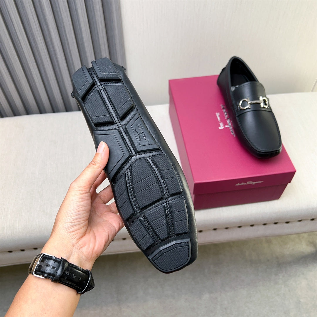 Ferragamo Imported Cowhide Loafers
