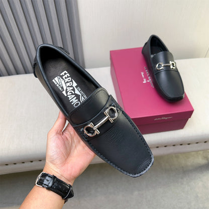 Ferragamo Imported Cowhide Loafers