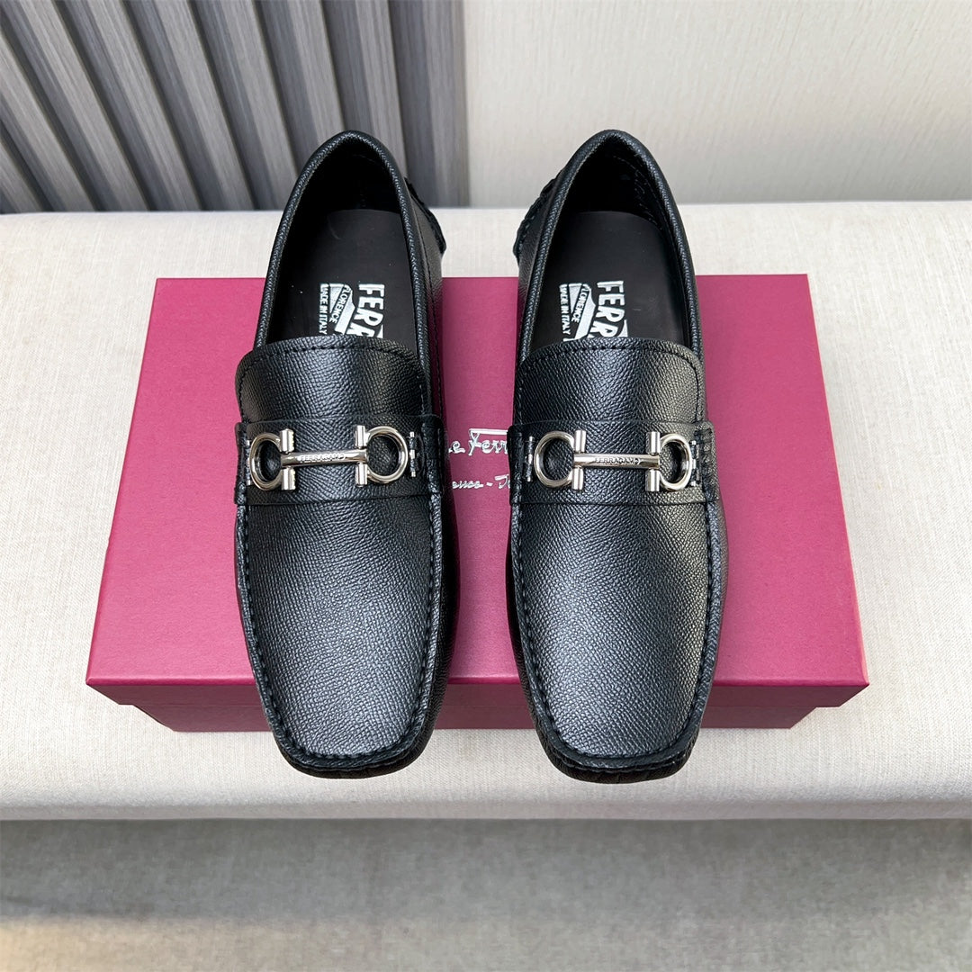 Ferragamo Imported Cowhide Loafers