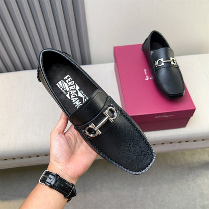 Ferragamo Imported Cowhide Loafers