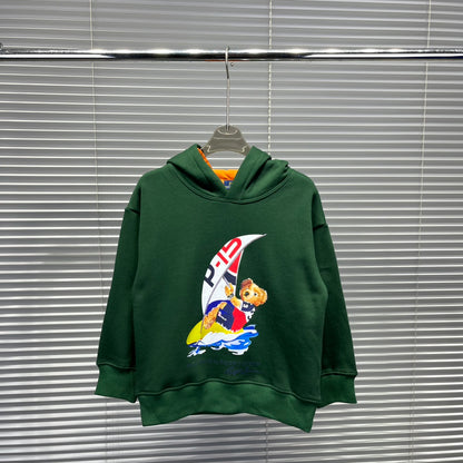 Ralph Lauren Bear Graphic Plush Lined Hoodie – Kids Collection