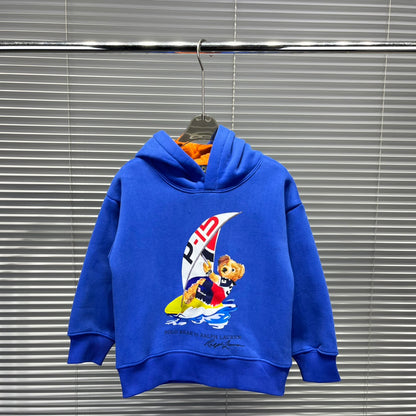 Ralph Lauren Bear Graphic Plush Lined Hoodie – Kids Collection