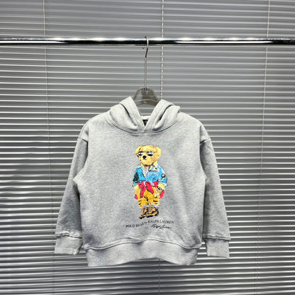 Ralph Lauren Bear Graphic Plush Lined Hoodie – Kids Collection