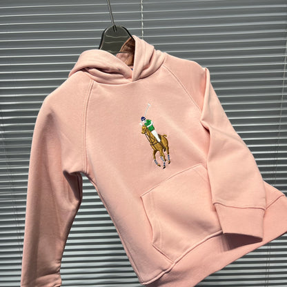 Ralph Lauren Embroidered Pony Terry Hooded Sweatshirt – Kids Collection