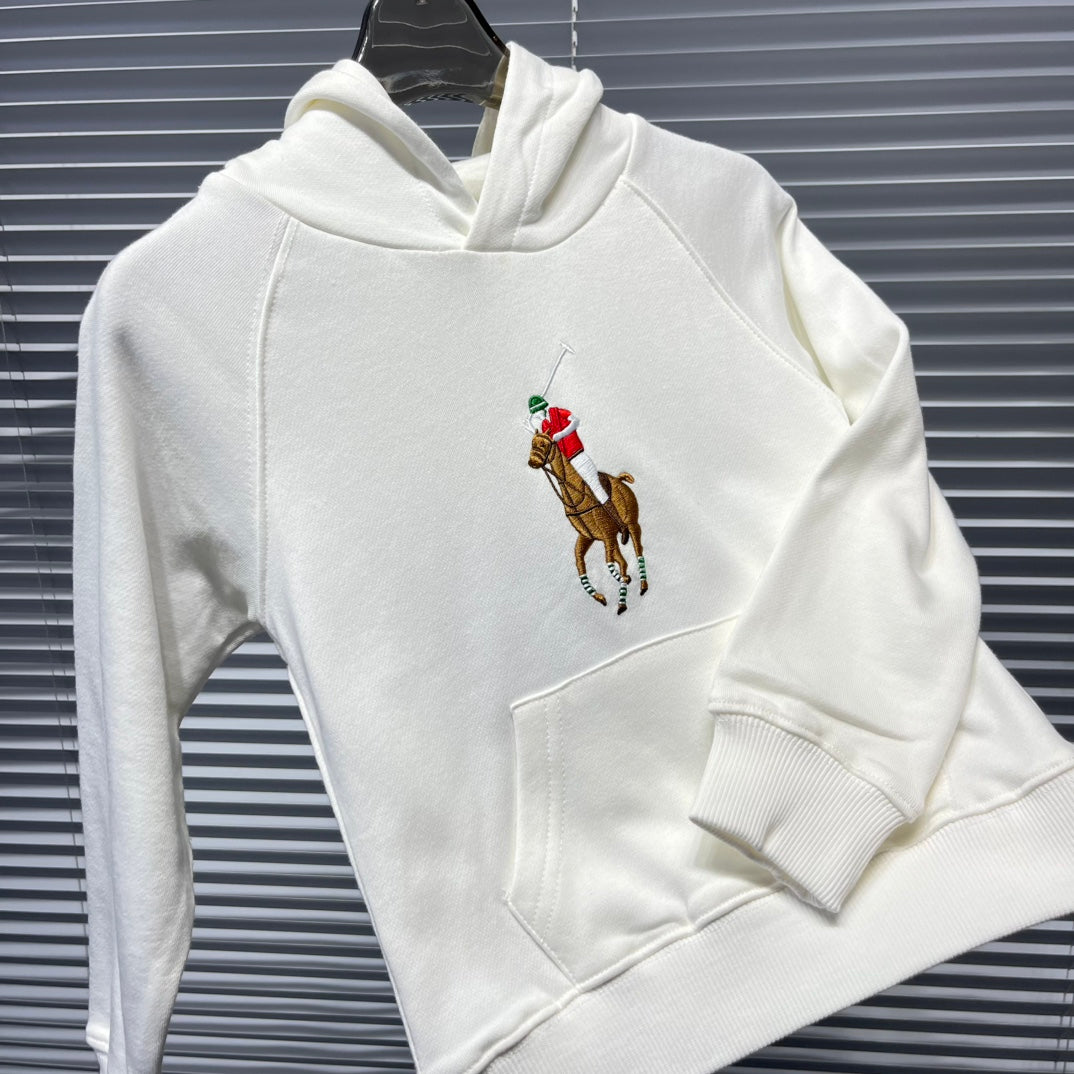 Ralph Lauren Embroidered Pony Terry Hooded Sweatshirt – Kids Collection