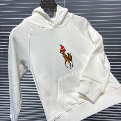 Ralph Lauren Embroidered Pony Terry Hooded Sweatshirt – Kids Collection