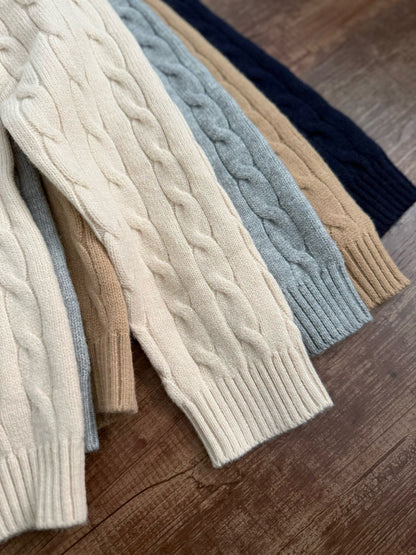 Ralph Lauren Half-Zip Cable Knit Sweater