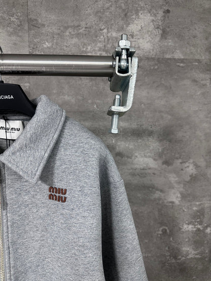 Miu Miu Lapel Zip Sweatshirt – 24FW