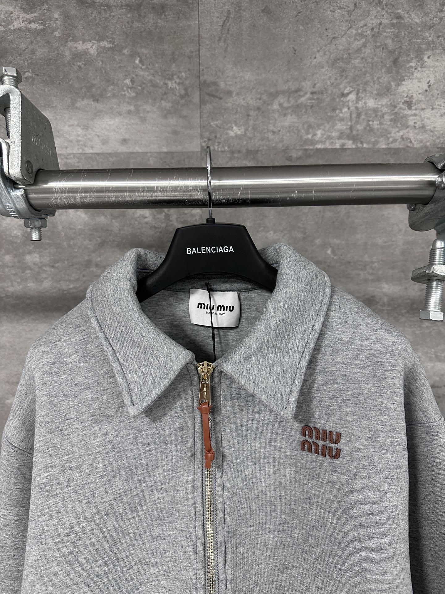 Miu Miu Lapel Zip Sweatshirt – 24FW