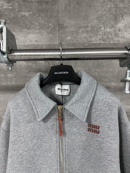 Miu Miu Lapel Zip Sweatshirt – 24FW