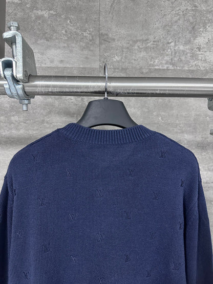 Louis Vuitton Monogram Embroidered Round Neck Sweater