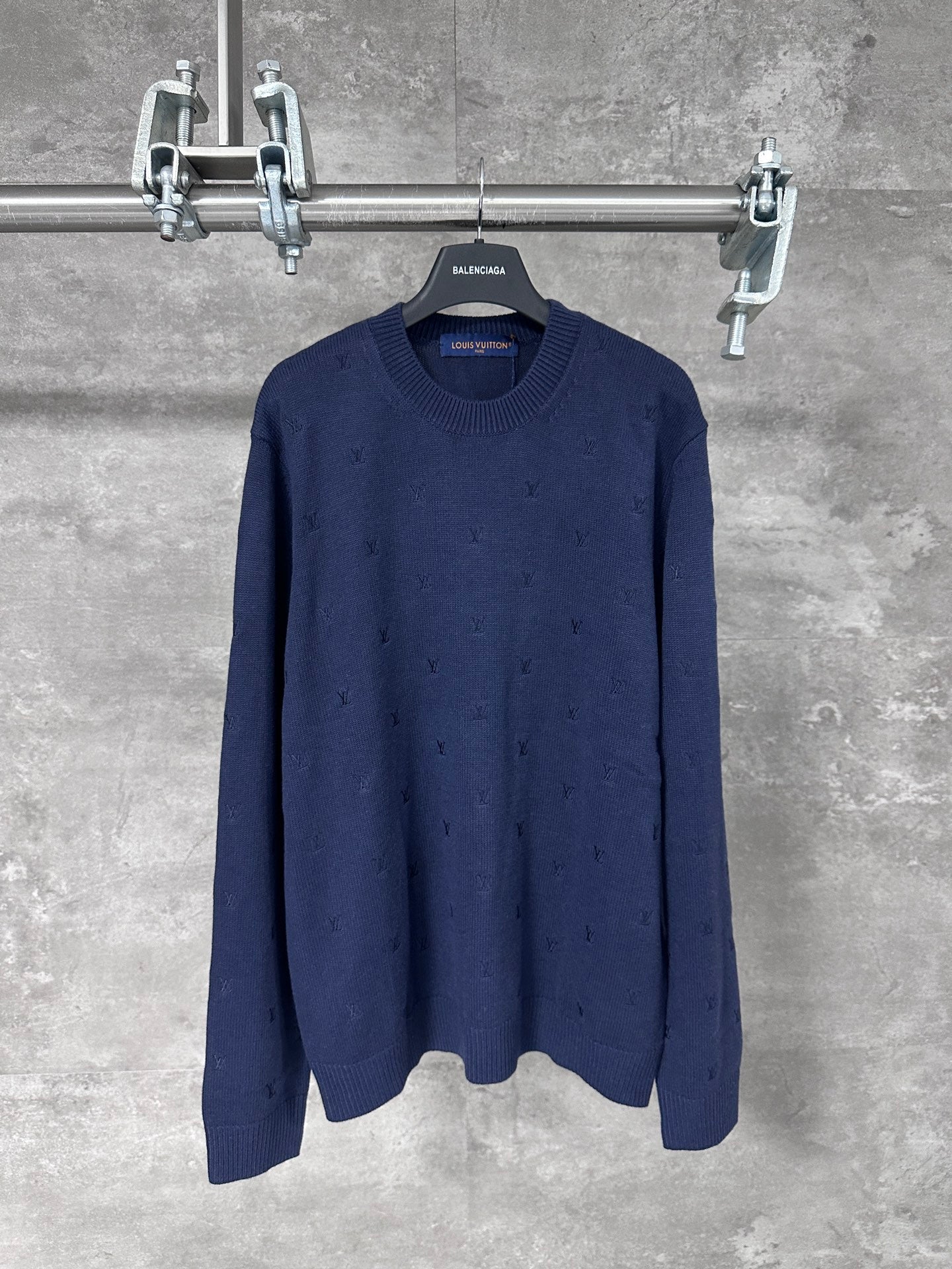 Louis Vuitton Monogram Embroidered Round Neck Sweater
